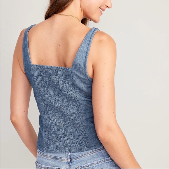 Fitted Jean Cropped Top - Picture 3 of 3